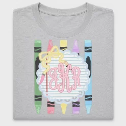 Preppy Pencil Monogram DTF Transfer
