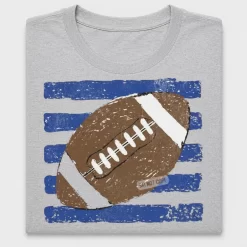 Distressed Football Royal Blue Stripes DTF Transfer