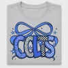 Blue Glitter Bow DTF Transfer