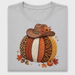 Faux Yarn Pumpkin Western DTF Transfer