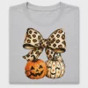 Halloween Leopard Bow Pumpkins DTF Transfer