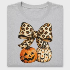 Halloween Leopard Bow Pumpkins DTF Transfer