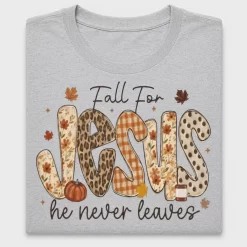 Fall For Jesus Leopard DTF Transfer