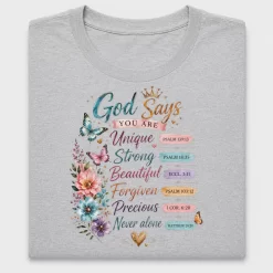 God Says You Are Floral DTF Transfer