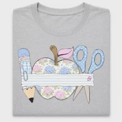School Supplies Floral DTF Transfer