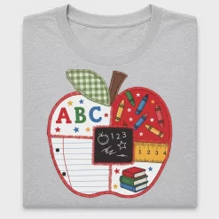 Back to School Apple DTF Transfer