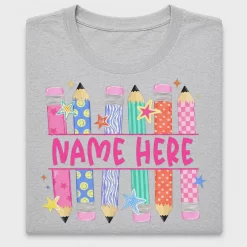Personalized Pencil Name DTF Transfer