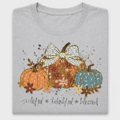 Grateful Thankful Blessed Pumpkin DTF Transfer