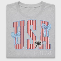USA Seersucker Patriotic DTF Transfer