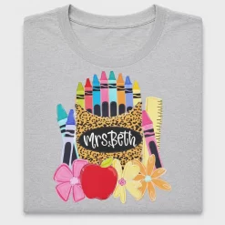 Teacher Crayon Leopard DTF Transfer