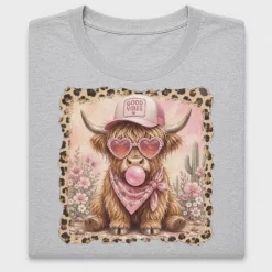 Good Vibes Highland Cow DTF Transfer