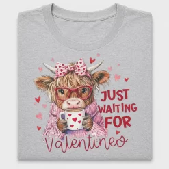 Coquette Highland Cow Valentine DTF Transfer