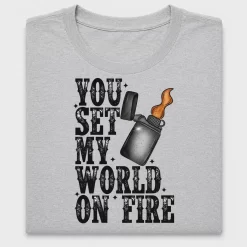 Western You Set My World On Fire DTF Transfer