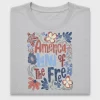 Retro Floral America Land of Free DTF Transfer
