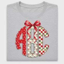 Christmas Mistletoe Monogram DTF Transfer