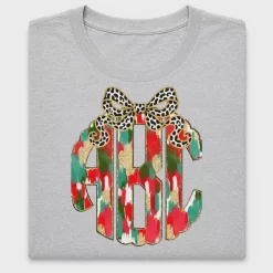 Preppy Christmas Scalloped Monogram DTF Transfer