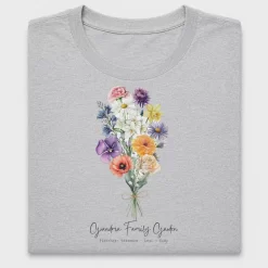 Watercolor Birth Flower Bouquet DTF Transfer