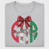 Christmas Monogram Wreath DTF Transfer