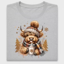 Cozy Highland Cow Winter DTF Transfer
