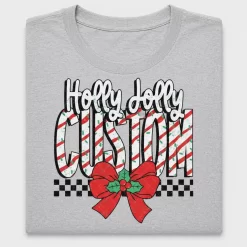 Retro Candy Cane Holly DTF Transfer