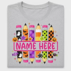 Personalized Halloween Pencil DTF Transfer