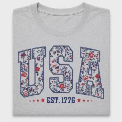 Floral USA Retro DTF Transfer
