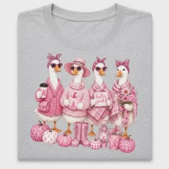 Pink Ribbon Goose DTF Transfer