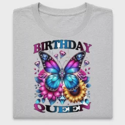 Birthday Queen Butterfly DTF Transfer