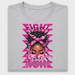 Cancer Awareness Afro Girl DTF Transfer