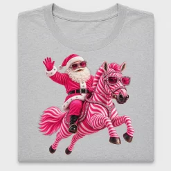 Glam Santa Pink Zebra DTF Transfer