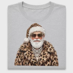 Leopard Santa Glam DTF Transfer