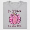 In October We Wear Pink Pumpkin DTF Transfer