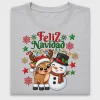 Feliz Navidad Reindeer Snowman DTF Transfer