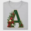 Christmas Monogram Letter A DTF Transfer