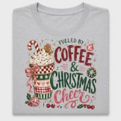Fueled By Coffee Christmas Cheer DTF Transfer