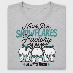 Funny Snowman North Pole Factory DTF Transfer