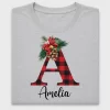 Buffalo Plaid Christmas Initial DTF Transfer