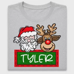 Personalized Christmas Reindeer Santa DTF Transfer