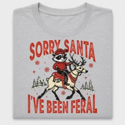 Retro Christmas Raccoon DTF Transfer