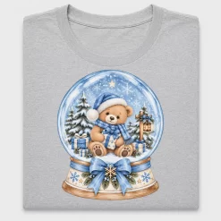 Watercolor Christmas Bear Snow Globe DTF Transfer