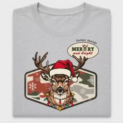 Retro Christmas Deer Pocket DTF Transfer