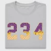 Purple Gold Drip Numbers DTF Transfer
