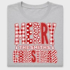 Merry Christmas Family Name DTF Transfer