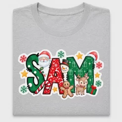 Santa Christmas Name DTF Transfer