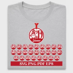 Christmas Gnome Monogram DTF Transfer