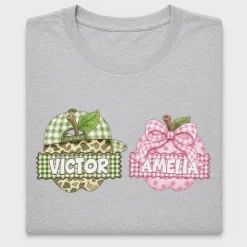 Personalized Apple Bow DTF Transfer