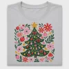 Floral Christmas Tree DTF Transfer