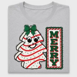 Retro Christmas Tree Girl DTF Transfer