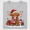 Christmas Highland Cow DTF Transfer