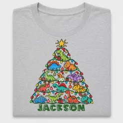 Dinosaur Christmas Tree DTF Transfer